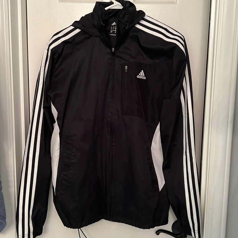 Adidas men’s small lightweight jacket with hood
